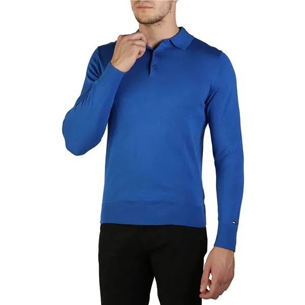 Áo Len Nam Tommy Hilfiger Polo Dài Tay Màu Xanh Dương Size S