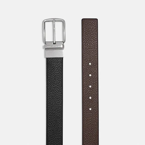 Thắt Lưng Nam Coach Wide Harness Cut To Size Reversible Belt F64840 Màu Đen/Nâu