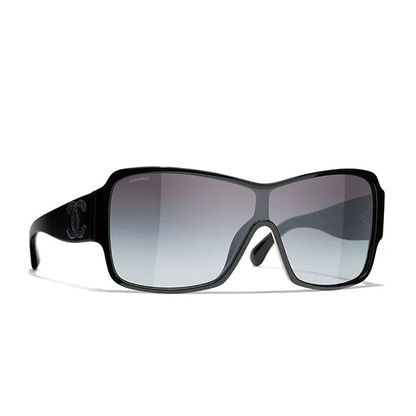 Kính Mát Chanel Shield Sunglasses CH5449 C501S6 Màu Đen Xám - Kính mắt - Vua Hàng Hiệu