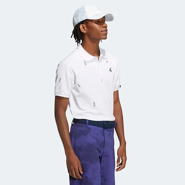 Áo Polo Adidas Golf Aeroready Play Green Graphic HA0185 Màu Trắng