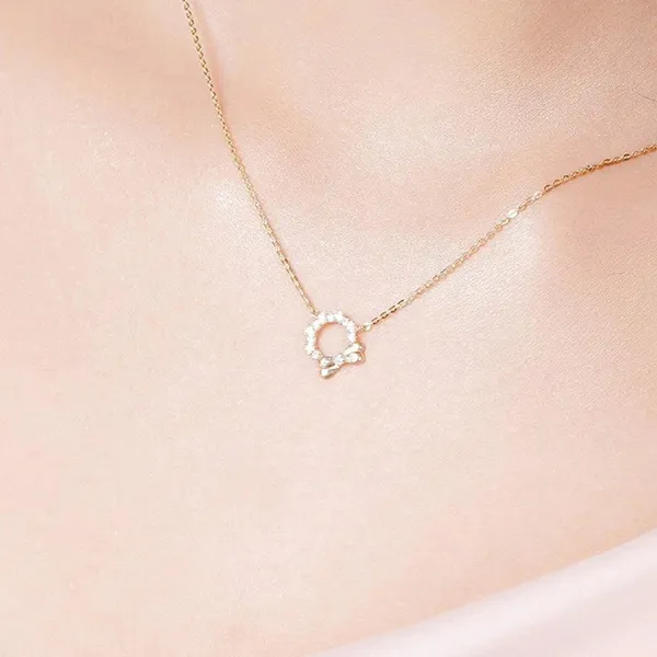 Dây Chuyền Huy Thanh Jewelry DCMAMD 184 - 14K - Đá Cubic Zirconia Màu Vàng Gold - Trang sức - Vua Hàng Hiệu