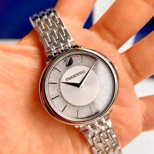 Đồng Hồ Nữ Swarovski Crystalline Chic Watch 5544583 33mm Màu Bạc