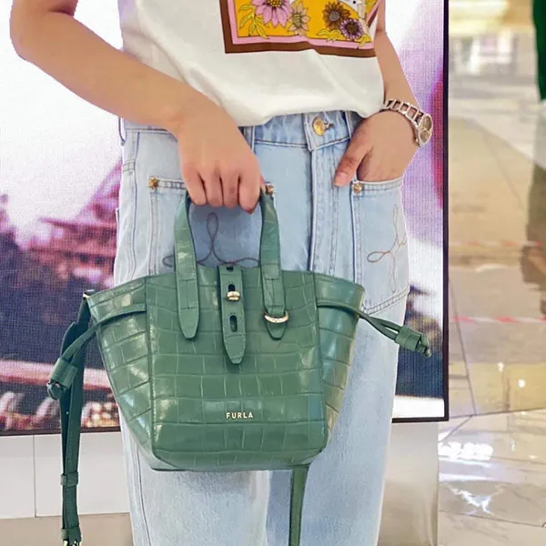 Túi Xách Tay Furla Net Tote Mini Ninfea Màu Xanh - Túi xách - Vua Hàng Hiệu