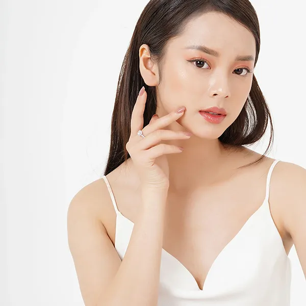 Nhẫn Huy Thanh Jewelry NDINO 131- 14K - Đá Cubic Zirconia Màu Bạc