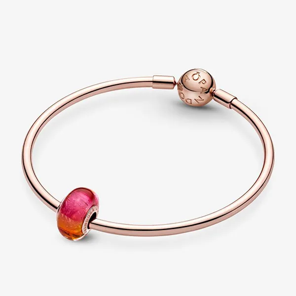 Hạt Vòng Charm Pandora Glittering Sunset Murano Glass 789440C00 Màu Hồng Cam - Trang sức - Vua Hàng Hiệu