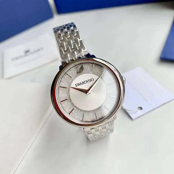 Đồng Hồ Nữ Swarovski Crystalline Chic Watch 5544583 33mm Màu Bạc