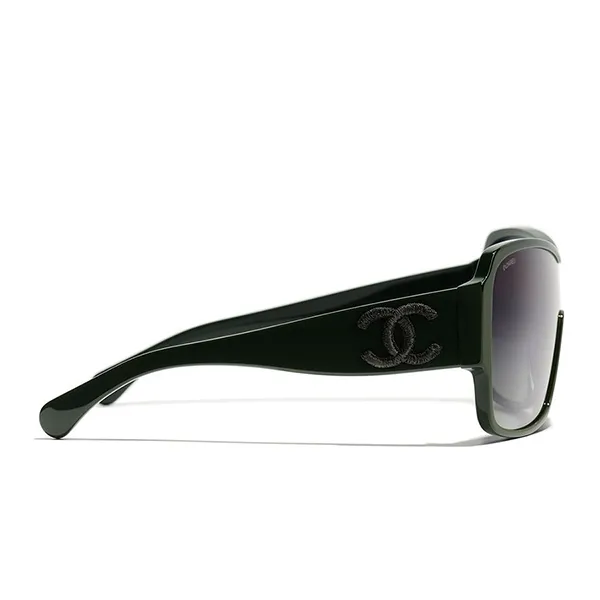 Kính Mát Chanel Shield Sunglasses CH5449 1228S6 Màu Xám/Xanh Green