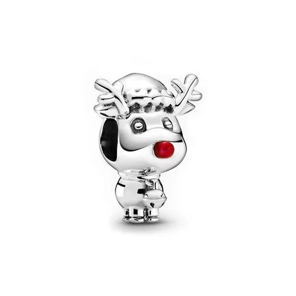 Hạt Vòng Charm Pandora Red Nose Reindeer Charm 799208C01 Màu Bạc - Trang sức - Vua Hàng Hiệu