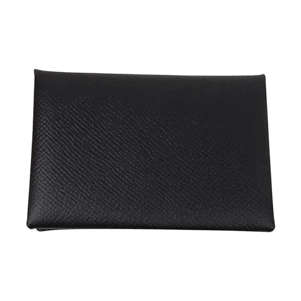 Ví Hermès Calvi Black Card Holder Epsom Leather Màu Đen - Túi xách - Vua Hàng Hiệu