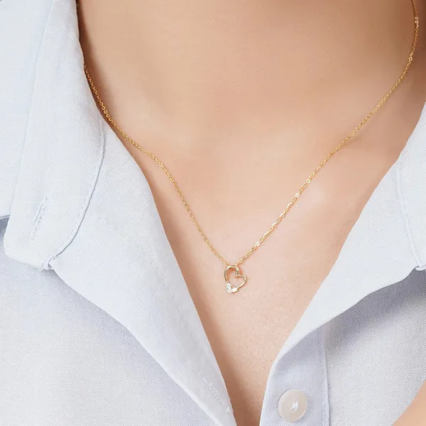 Dây Chuyền Huy Thanh Jewelry DCMAMD193 Màu Vàng Gold - Trang sức - Vua Hàng Hiệu
