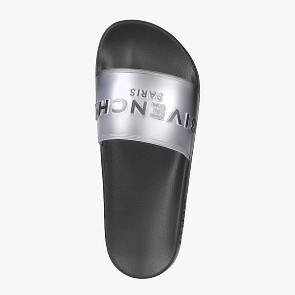 Dép Givenchy Paris Flat Sandals BH300HH12Y Màu Đen - 3