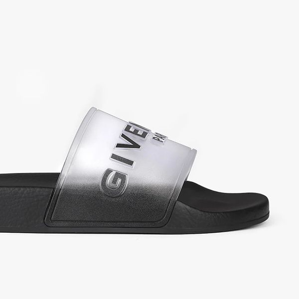 Dép Givenchy Paris Flat Sandals BH300HH12Y Màu Đen - 4