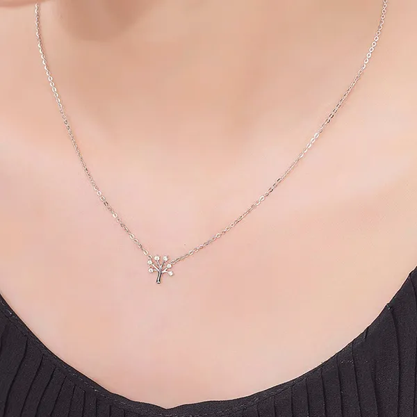 Dây Chuyền Huy Thanh Jewelry DCMAMD 138 - 14K - Đá Cubic Zirconia Màu Bạc - Trang sức - Vua Hàng Hiệu