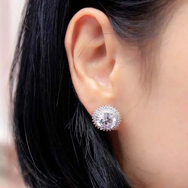 Khuyên Tai Kya Jewel Đá Trắng Tròn SE79