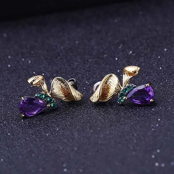 Khuyên Tai Kya Jewel Nụ Hoa Tím Ngọt Ngào, Tinh Khiết KW14 - Trang sức - Vua Hàng Hiệu