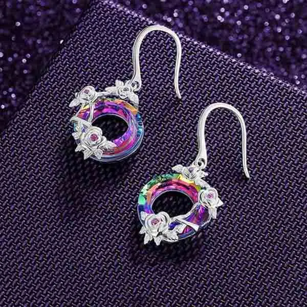Khuyên Tai Kya Jewel Nhiều Màu Thiết Kế Hoa Cách Điệu Độc Đáo SE104 - Trang sức - Vua Hàng Hiệu