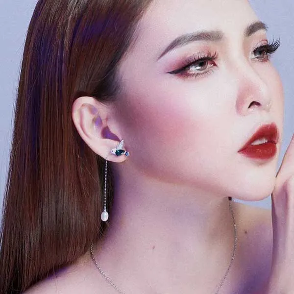 Khuyên Tai Kya Jewel Pha Lê Swarovski Chim Ruồi Xanh SE1 - Trang sức - Vua Hàng Hiệu