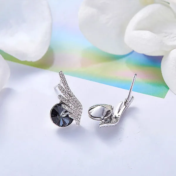Khuyên Tai Kya Jewel Swarovski Tròn Đôi Cánh Tự Do E248 - Trang sức - Vua Hàng Hiệu