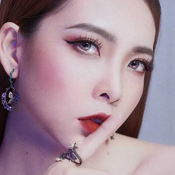 Khuyên Tai Kya Jewel Hồ Điệp Vàng Trên Cành Hoa Tím KW11 - Trang sức - Vua Hàng Hiệu