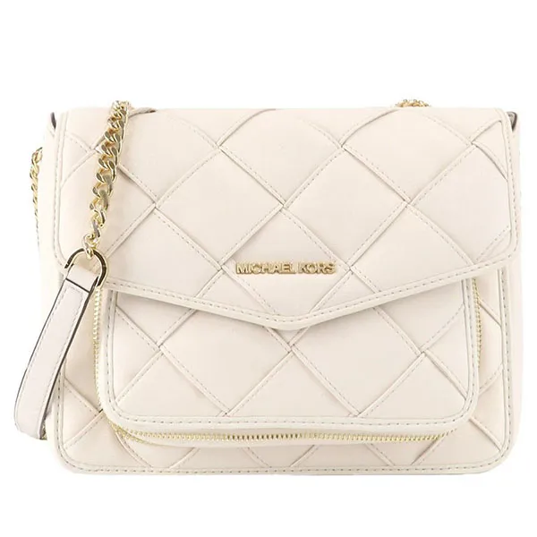 Túi Đeo Chéo Michael Kors MK Regina Flap Shoulder Bag Cream 35S1GU7L8U Màu Trắng