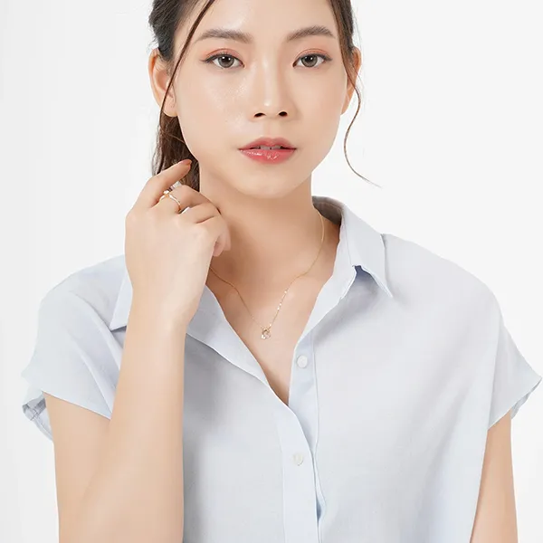 Dây Chuyền Huy Thanh Jewelry DCMAMD193 Màu Vàng Gold - Trang sức - Vua Hàng Hiệu