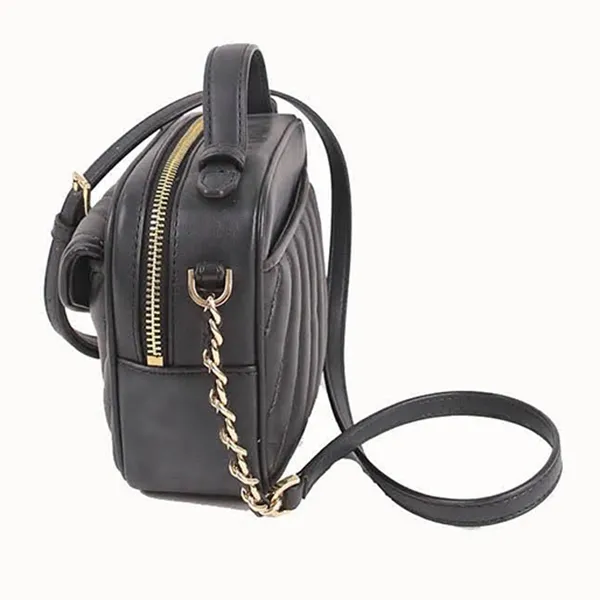Túi Đeo Chéo Michael Kors MK Small Rose Quilted Leather 35F1GXOC5U Top Handle Crossbody Bag In Black Màu Đen