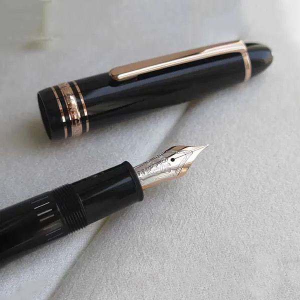 Bút Máy Montblanc Meisterstuck Rose Gold Coated LeGrand Fountain Pen 112670 Màu Đen - 6