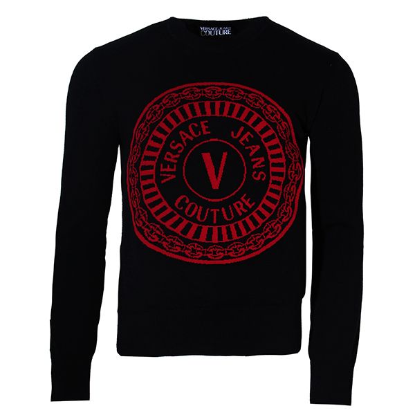 Áo Len Nam Versace Jeans Couture Round Logo Sweater Màu Đen Size S - 2