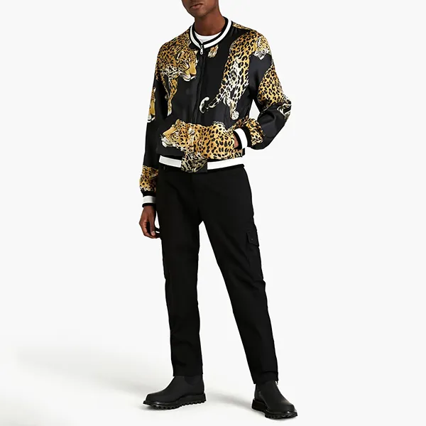 Áo Khoác Nam Dolce & Gabbana D&G Silk-Satin Bomber Jacket Màu Đen Size XS - Thời trang - Vua Hàng Hiệu