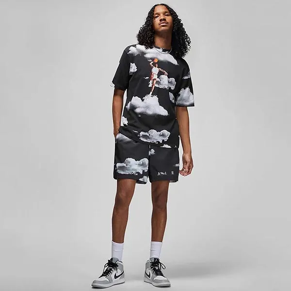 Bộ Thể Thao Nike Jordan Jumpman Essential 85 Crew Màu Đen Xám Size L - Thời trang - Vua Hàng Hiệu