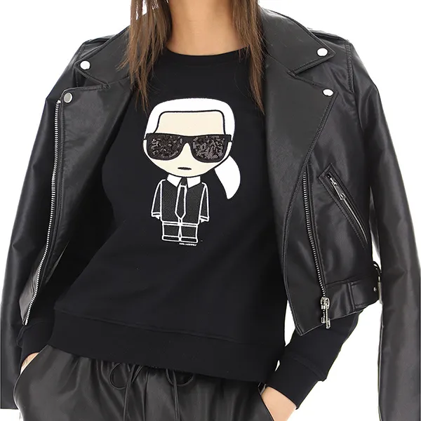 Áo Nỉ Karl Lagerfeld Ikonik Karl Sweatshirt 210W1820 Màu Đen