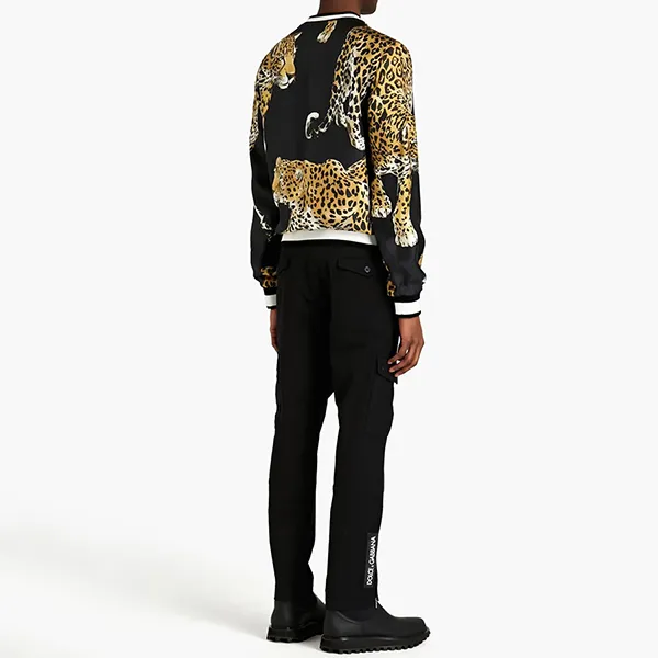 Áo Khoác Nam Dolce & Gabbana D&G Silk-Satin Bomber Jacket Màu Đen Size XS - Thời trang - Vua Hàng Hiệu