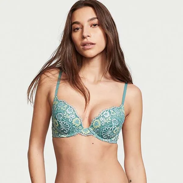 Áo Lót Victoria's Secret Dream Angels Ren, Nâng Vừa 125072QB5 Màu Xanh Lam Size 32B