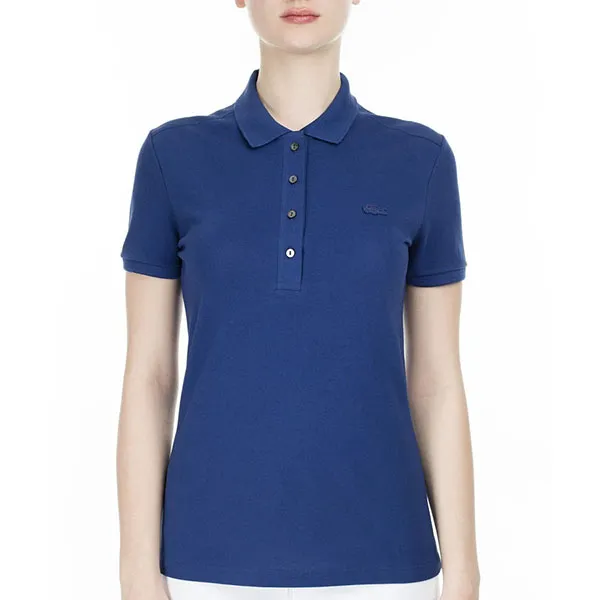Áo Polo Nữ Lacoste T-Shirt Kadın Polo PF5462 F9F Màu Xanh Dương - Thời trang - Vua Hàng Hiệu