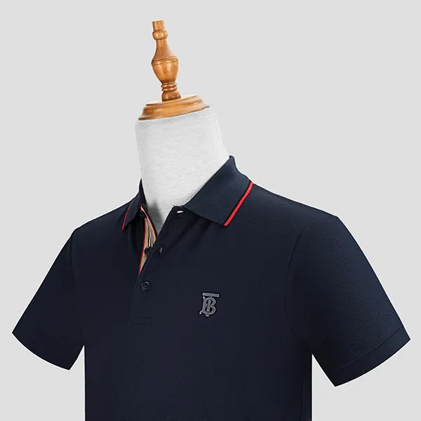 Áo Polo Burberry Walton With TB Monogram 8017007 Màu Xanh Navy Size S - Thời trang - Vua Hàng Hiệu