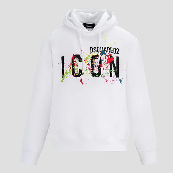 Áo Hoodie Dsquared2 Icon Splatter S79GU0072 S25516 100 Màu Trắng - Thời trang - Vua Hàng Hiệu