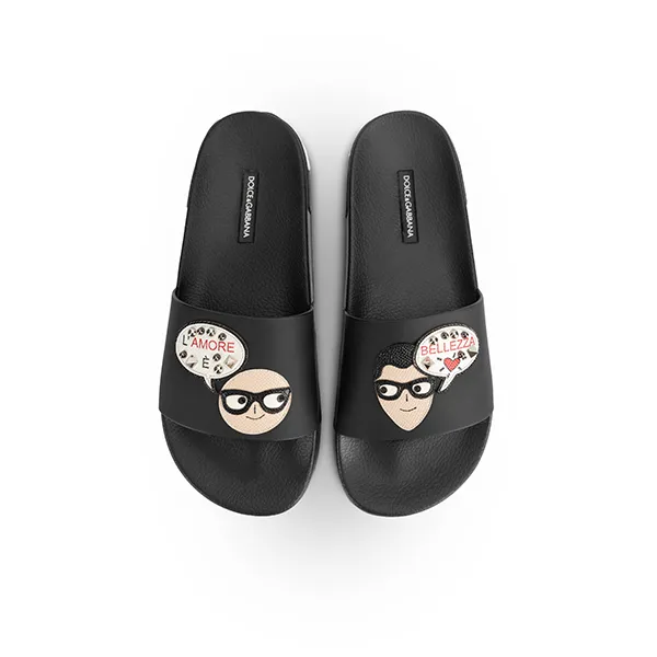 Dép Dolce & Gabbana D&G CS1646 AA814 80999 Màu Đen - Dép - Vua Hàng Hiệu