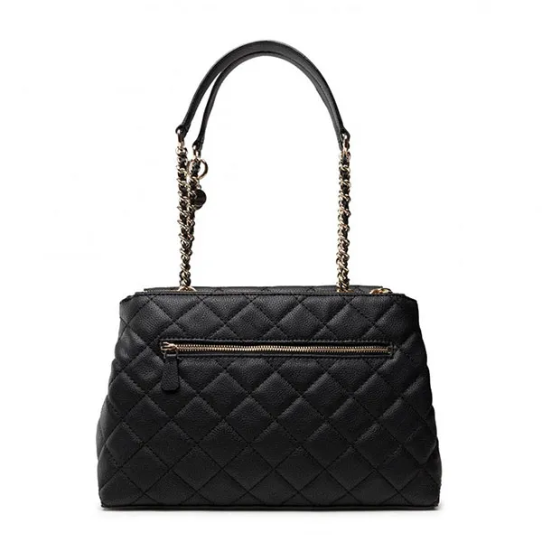 Túi Xách Guess Bag Gillian High Society Satchel HWQG83_94060_BLA-DIS Màu Đen - Túi xách - Vua Hàng Hiệu