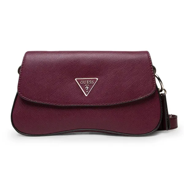 Túi Đeo Chéo Guess Cordelia Saffiano Shoulder Bag In Red HWVG81_30190_BUR-DIS Màu Đỏ Mận - Túi xách - Vua Hàng Hiệu