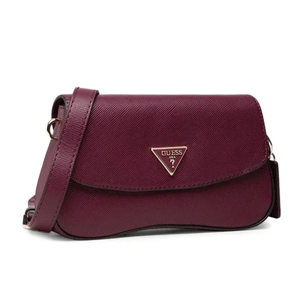 Túi Đeo Chéo Guess Cordelia Saffiano Shoulder Bag In Red HWVG81_30190_BUR-DIS Màu Đỏ Mận - Túi xách - Vua Hàng Hiệu