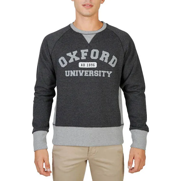 Áo Nỉ Nam Oxford University Dài Tay OXFORD-FLEECE-RAGLAN-GREY Màu Xám Size M - Thời trang - Vua Hàng Hiệu
