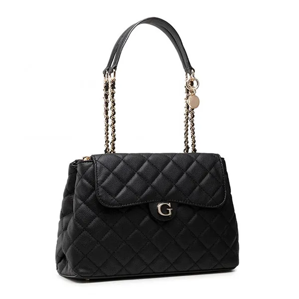 Túi Xách Guess Bag Gillian High Society Satchel HWQG83_94060_BLA-DIS Màu Đen - Túi xách - Vua Hàng Hiệu