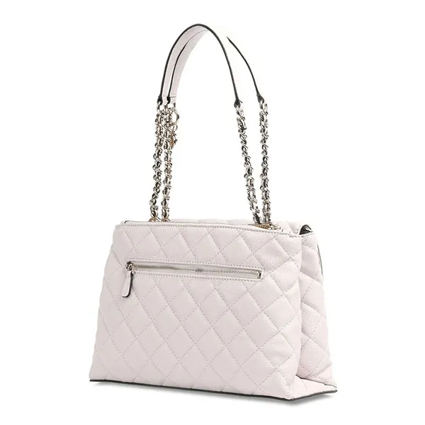 Túi Xách Guess Bag Gillian High Society Satchel HWQG83_94060_STO-DIS Màu Trắng - Túi xách - Vua Hàng Hiệu