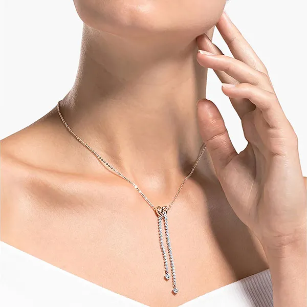 Dây Chuyền Swarovski Lifelong Heart Necklaceheart, White, Mixed Metal Finish 5517952 Màu Vàng Hồng