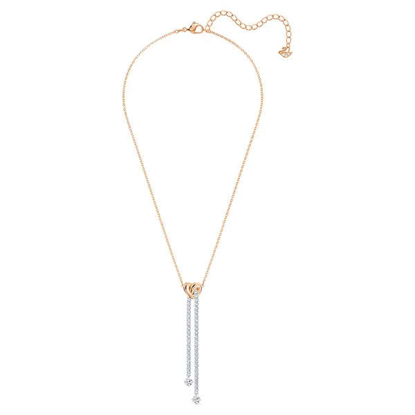 Dây Chuyền Swarovski Lifelong Heart Necklaceheart, White, Mixed Metal Finish 5517952 Màu Vàng Hồng