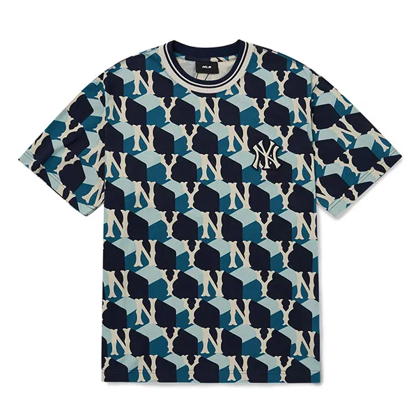 Áo Phông MLB Cube Monogram Overfit New York Yankees Tshirt 3ATSM0124-50NYD Màu Xanh Đen Size M - Thời trang - Vua Hàng Hiệu