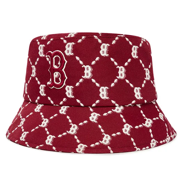 Mũ MLB Bucket Monogram Boston Red Sox 3AHTM032N-43WIS Màu Đỏ - Mũ nón - Vua Hàng Hiệu