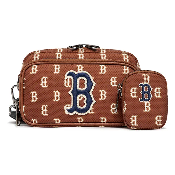 Túi Đeo Chéo MLB Mini Monogram Boston Red Sox 3ACRS012N-43BRD Màu Nâu - Túi xách - Vua Hàng Hiệu