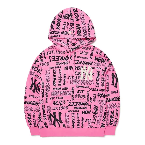 Áo Hoodie MLB Graffiti Allover Overfit Hoodie New York Yankees 3AHDZ0124-50PKD Màu Hồng Size XS - Thời trang - Vua Hàng Hiệu