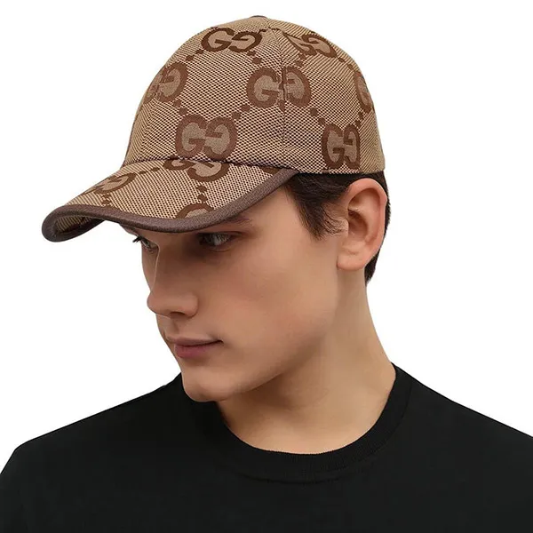Mũ Lưỡi Trai Gucci Jumbo GG Canvas Baseball Hat Màu Nâu Size M - Mũ nón - Vua Hàng Hiệu
